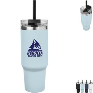 Naomi Intrepid Vacuum Insulated Stainless Steel Tumbler w/ Straw, 40oz.