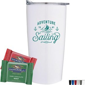 Ghirardelli® Chocolate Squares & Straight Tumbler Gift Set