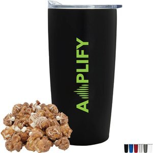 Hot Chocolate Popcorn & Straight Tumbler w/ Plastic Liner Gift Set