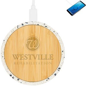 Terrazzo & Bamboo 10W Wireless Charger