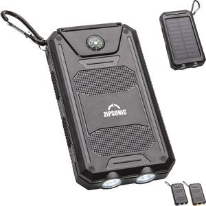 Zonne Solar Power Bank with LED Light, 10,000mAh