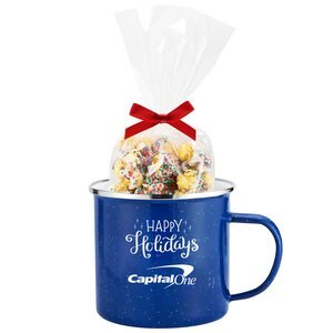Sugar Cookie Crunch Popcorn in Camp Mug with Stuffer 16 oz.