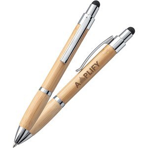 Kafza Bamboo Retractable Stylus Pen