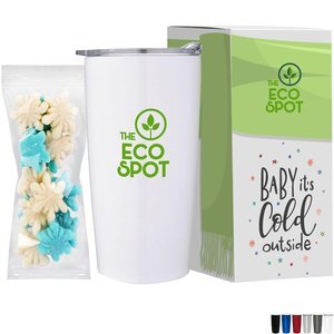 Gummy Snowflakes in Vacuum Sealed Straight Wall Tumbler Gift Box Sets 20 oz.