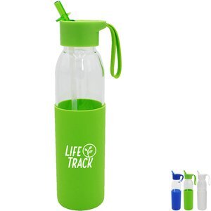 Borosilicate Glass Bottle w/ Silicone Sleeve, 20oz.
