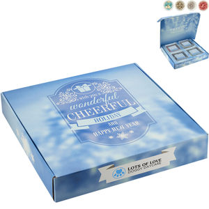 Strawberry Twists, Dark Chocolate Nonpareils, Sugar Snowflakes & S'mores Bites in Candy Gift Set, 4 Way