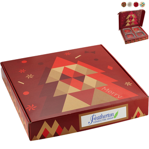 Holiday Candy Corn, Dark Chocolate Nonpareils, Sugar Ornaments & Red Licorice Bites  in Candy Gift Set, 4 Way