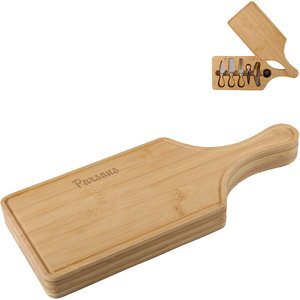 Bamboo 7-Piece Wine & Cheese Board Set
