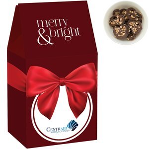 Milk Carton Box w/ Chocolate Pretzels with Toffee Bits