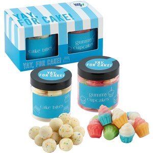 Gummy Cupcakes & Cake Bites in Candy Jar Set (2 Pack)