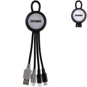 Light Up Loop Dual Input 3-in-1 Charging Cable