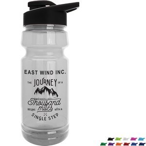 Trainer Transparent Water Bottle w/ Drink-Thru Lid, 24oz.