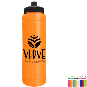 Slim Line Water Bottle w/ Push-Pull Lid, 25oz.