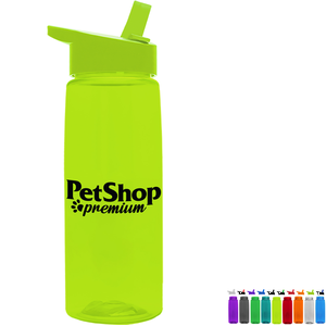 Flair Transparent Bottle w/ Flip Straw Lid, 26oz