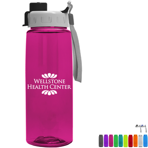 Flair Transparent Bottle w/ Quick Snap Lid, 26oz.