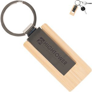 Bamboo Zinc Alloy Key Tag