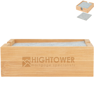 Bamboo & Recycled Felt Coaster Set