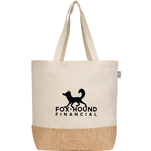 Rio Shopper Tote Bag  Recycled Cotton Blend with Jute, 5oz.
