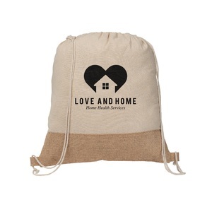 Rio™ Drawstring Bag Recycled Cotton Blend with Jute, 5oz.