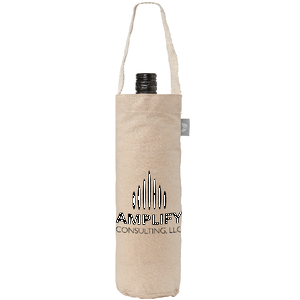 Single-Bottle Wine Tote Bag  Recycled Cotton Blend, 6oz.