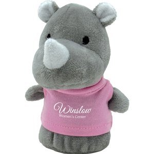 Shorties Plush Rhino, 4"