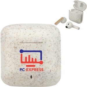 EarthTrendz™ Wheat Straw & Bamboo Earbuds & Case