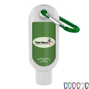 Clear Bottle Sunscreen w/Carabiner SPF 30, 1.9oz.