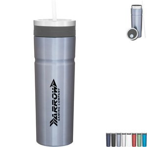 Veil Double Wall Stainless Tumbler w/ Straw, 20oz.
