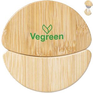 Bamboo Pizza Cutter with Stainless Steel Blade