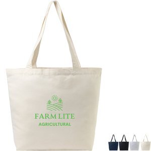 AWARE™ Recycled Cotton Shopper Tote Bag w/ Interior Zip Pocket