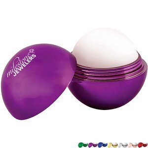 Metallic Finish Round Lip Balm