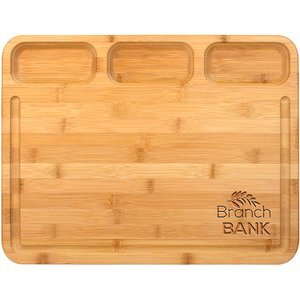Three Well Kitchen Prep & Serve Bamboo Board