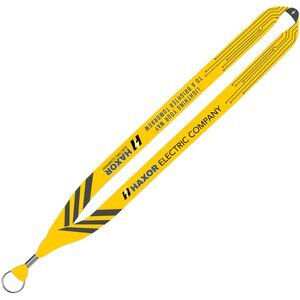 USA Made 3/4" Dye-Sublimated Lanyard w/ Zinc Crimp & Zinc Split-Ring