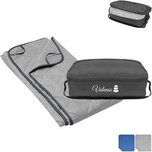 Packable Quilted Polyester Blanket w/ Carrying Case, 55" x 59"