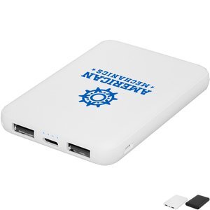 Pocket Mini Power Bank with Type C and Dual USB Ports, 5000mAh