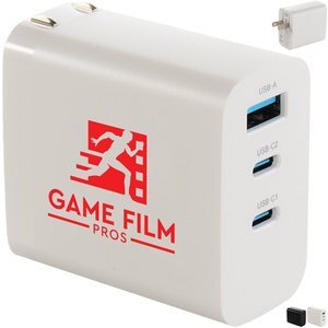 Superdapter Dual Port Flat Wall Adapter, 65W