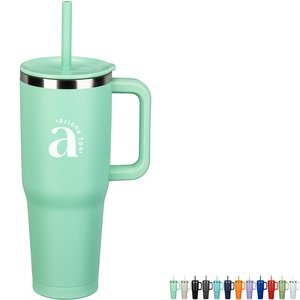 SENSO™ Summit Insulated Stainless Steel Travel Mug w/ Press-In Straw Lid, 40oz.