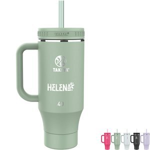 Takeya® Double Wall Insulated Straw Tumbler w/ Handle, 40oz.
