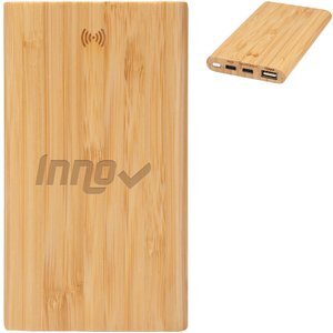 Bamboo Power Bank & 10W Wireless Charger, 5000mAh