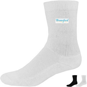 Non-Binding Cotton Blend Athletic Crew Socks