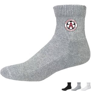 Non-Binding Cotton Blend Athletic Quarter Socks