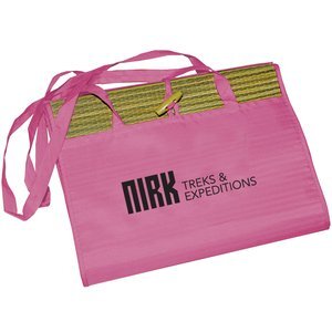 Beach Mat with Natural Straw Liner