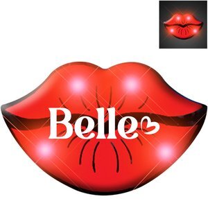 Lips Flashing LED Lapel Pin