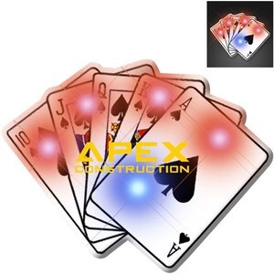 Royal Flush Flashing LED Lapel Pin