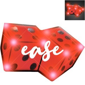 Dice Flashing LED Lapel Pin
