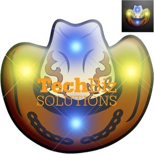 Cowboy Hat Flashing LED Lapel Pin