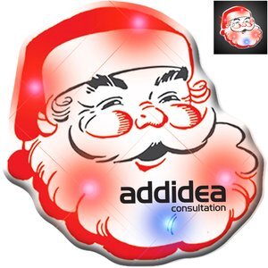 Santa Claus Flashing LED Lapel Pin
