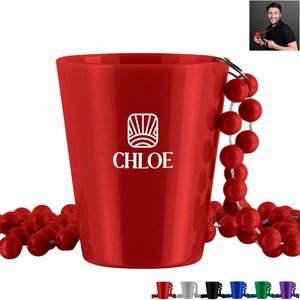 Shot Glass Beaded Necklace, 1.5oz.