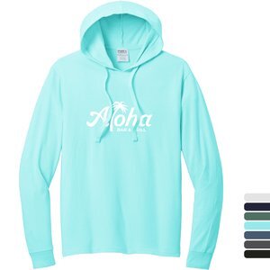 Port & Company® Beach Wash® Garment-Dyed Ring Spun Cotton Pullover Unisex Hooded Tee