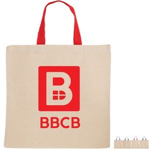 Cotton Tote Bag With Contrasting Web Handles